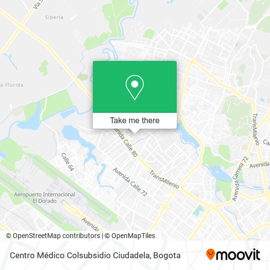 Centro Médico Colsubsidio Ciudadela map