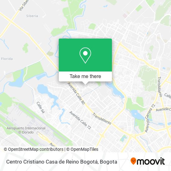 Centro Cristiano Casa de Reino Bogotá map