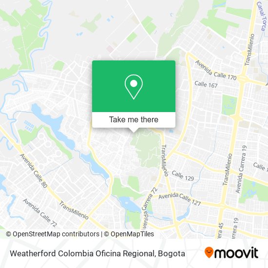 Weatherford Colombia Oficina Regional map