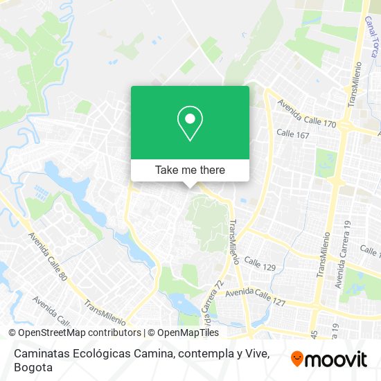 Mapa de Caminatas Ecológicas Camina, contempla y Vive
