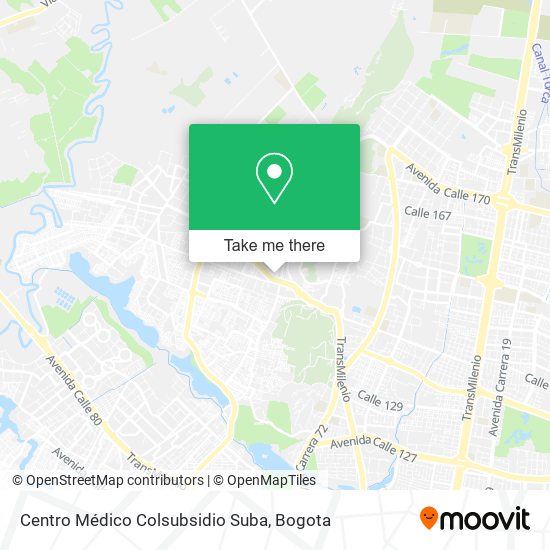 Centro Médico Colsubsidio Suba map