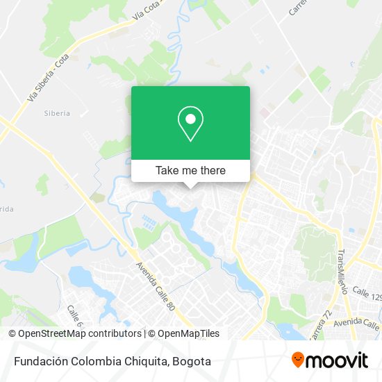 Mapa de Fundación Colombia Chiquita