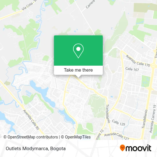 Outlets Modymarca map