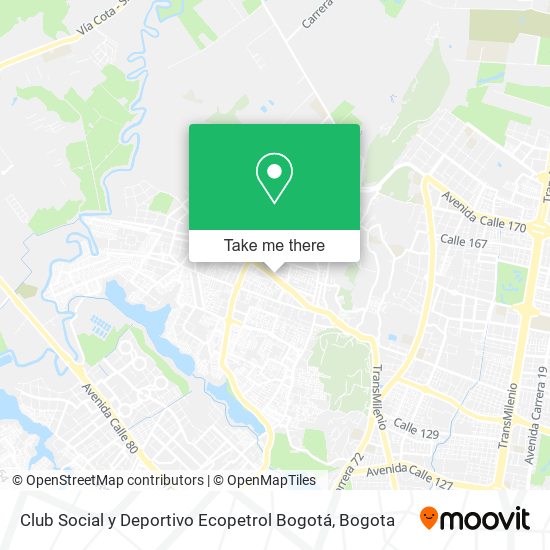 Mapa de Club Social y Deportivo Ecopetrol Bogotá
