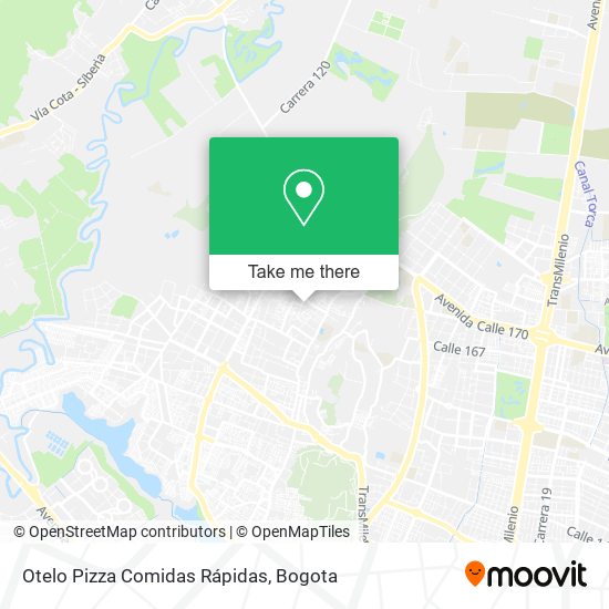 Mapa de Otelo Pizza Comidas Rápidas