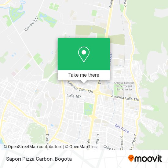 Sapori Pizza Carbon map