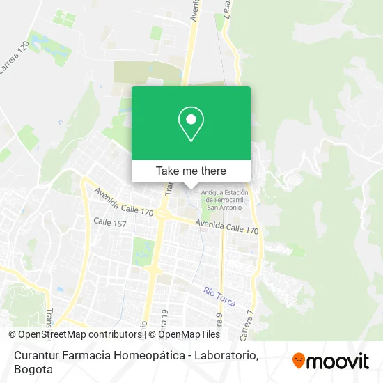Mapa de Curantur Farmacia Homeopática - Laboratorio