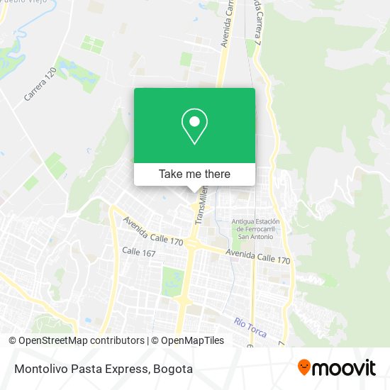 Montolivo Pasta Express map