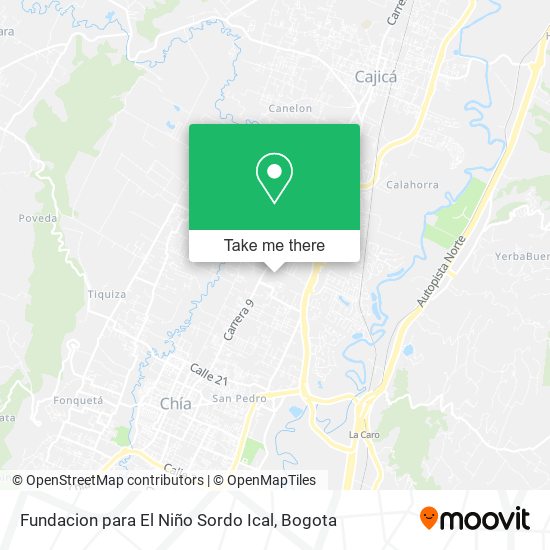 Mapa de Fundacion para El Niño Sordo Ical