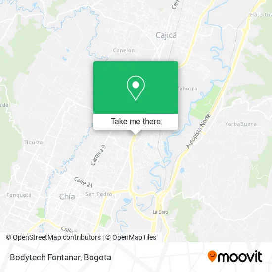 Bodytech Fontanar map