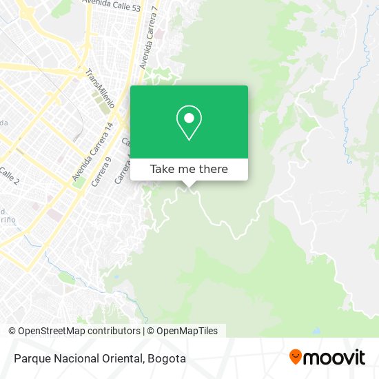 Mapa de Parque Nacional Oriental