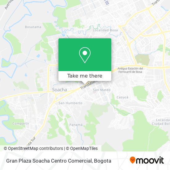 Mapa de Gran Plaza Soacha Centro Comercial