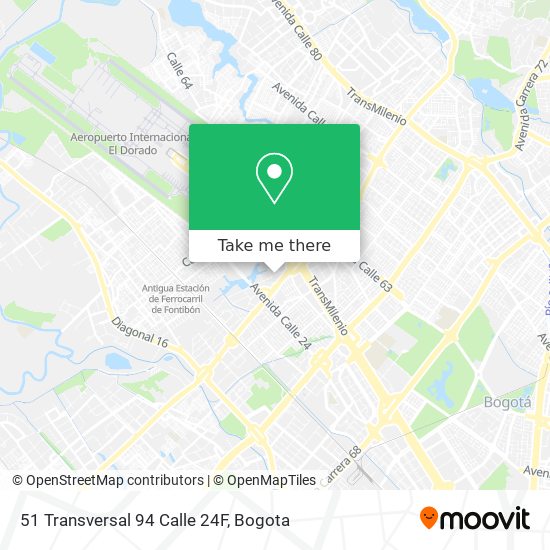 Mapa de 51 Transversal 94 Calle 24F