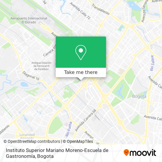 Mapa de Instituto Superior Mariano Moreno-Escuela de Gastronomía