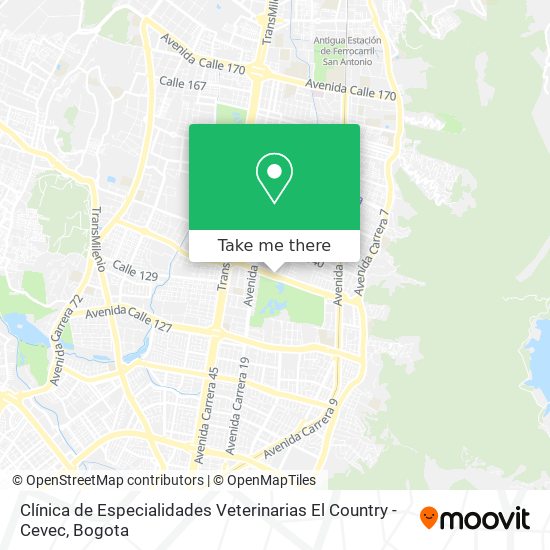 Clínica de Especialidades Veterinarias El Country - Cevec map