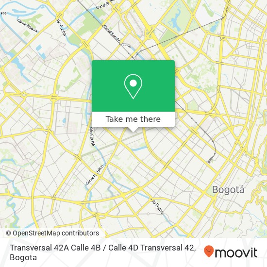 Transversal 42A Calle 4B / Calle 4D Transversal 42 map
