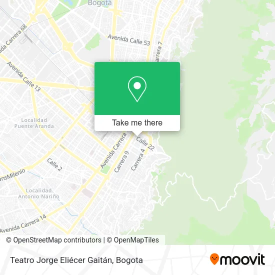 Mapa de Teatro Jorge Eliécer Gaitán