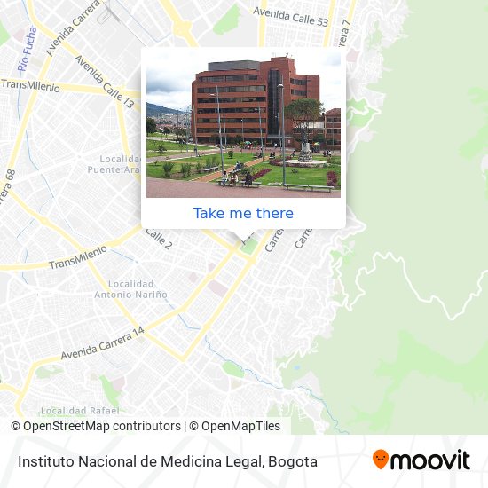 Instituto Nacional de Medicina Legal map