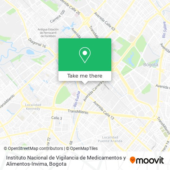 Instituto Nacional de Vigilancia de Medicamentos y Alimentos-Invima map