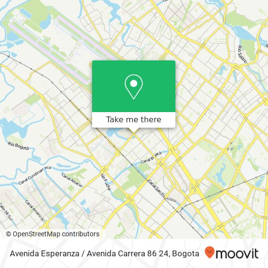Avenida Esperanza / Avenida Carrera 86 24 map