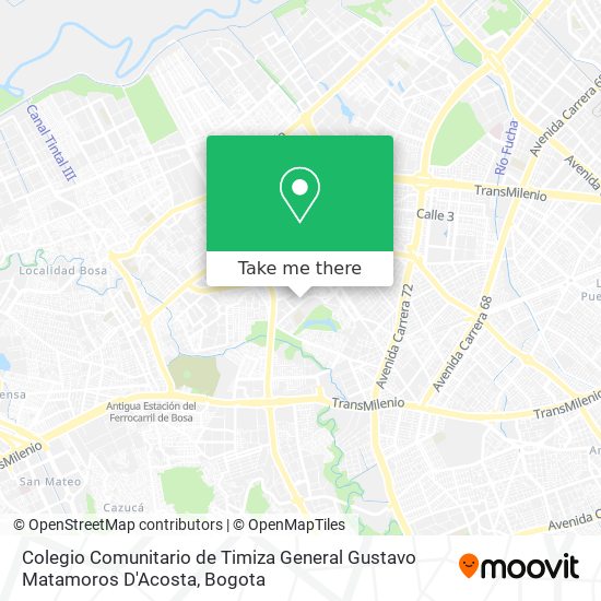 Colegio Comunitario de Timiza General Gustavo Matamoros D'Acosta map