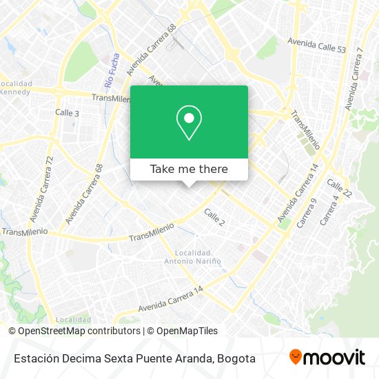 Mapa de Estación Decima Sexta Puente Aranda