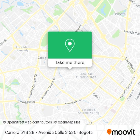 Mapa de Carrera 51B 2B / Avenida Calle 3 53C