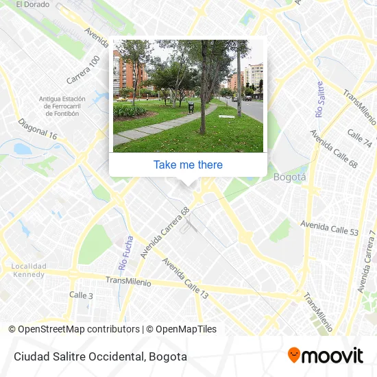 Mapa de Ciudad Salitre Occidental