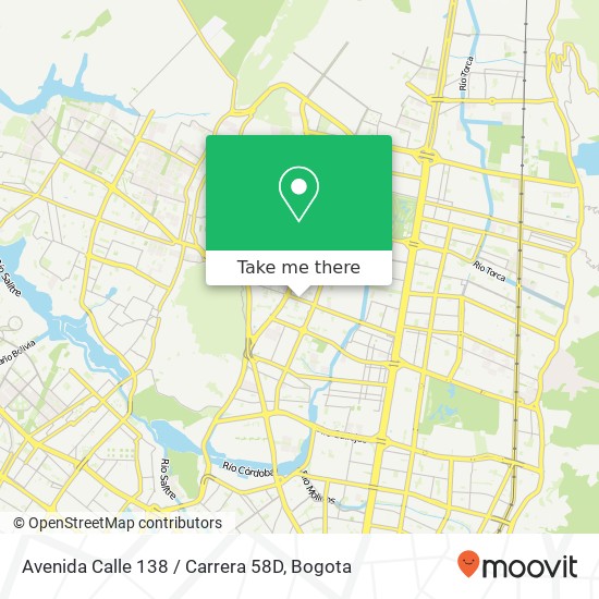 Avenida Calle 138 / Carrera 58D map