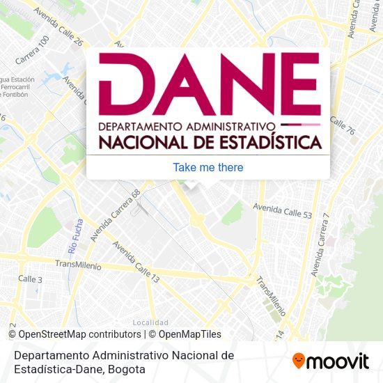 Mapa de Departamento Administrativo Nacional de Estadística-Dane