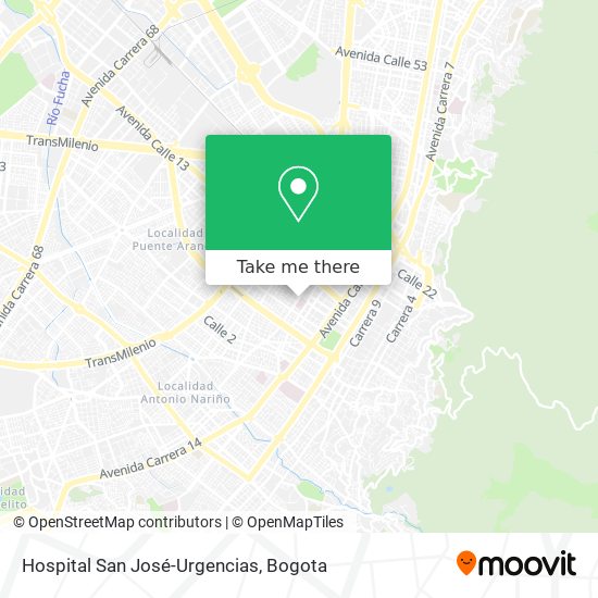 Hospital San José-Urgencias map