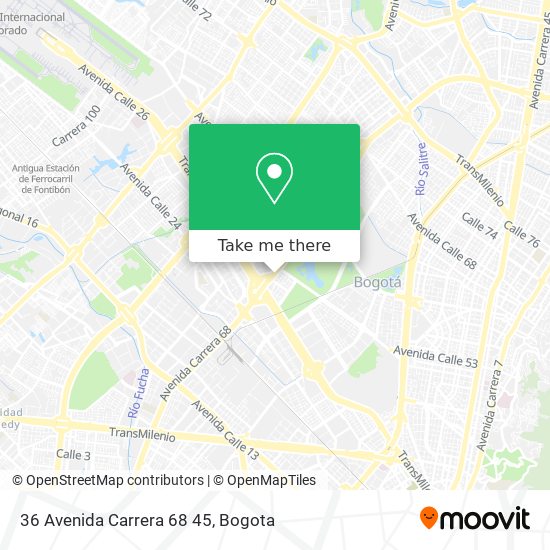 Mapa de 36 Avenida Carrera 68 45