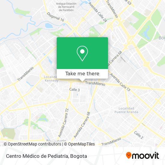 Mapa de Centro Médico de Pediatría