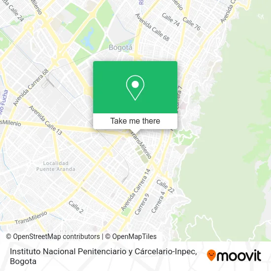 Mapa de Instituto Nacional Penitenciario y Cárcelario-Inpec