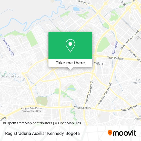 Mapa de Registraduría Auxiliar Kennedy