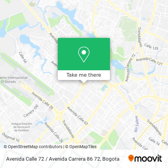 Mapa de Avenida Calle 72 / Avenida Carrera 86 72