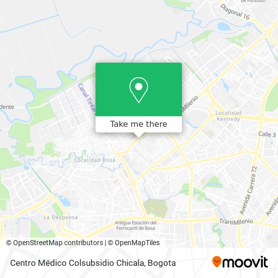Centro Médico Colsubsidio Chicala map