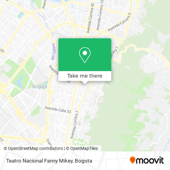 Mapa de Teatro Nacional Fanny Mikey