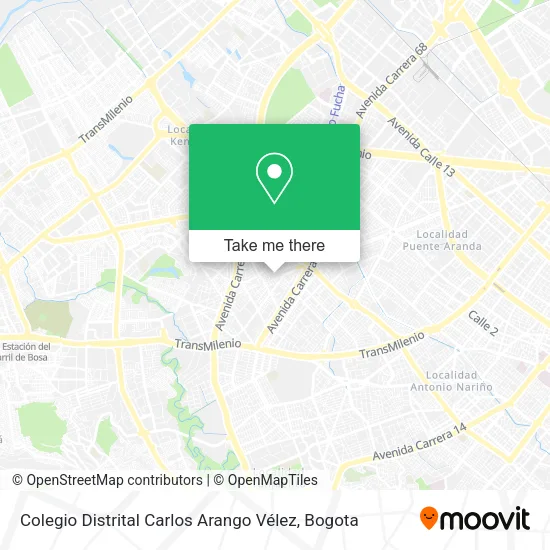 Mapa de Colegio Distrital Carlos Arango Vélez