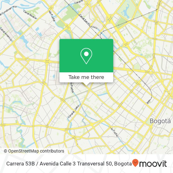 Carrera 53B / Avenida Calle 3 Transversal 50 map