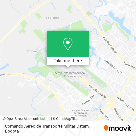 Mapa de Comando Aéreo de Transporte Militar Catam