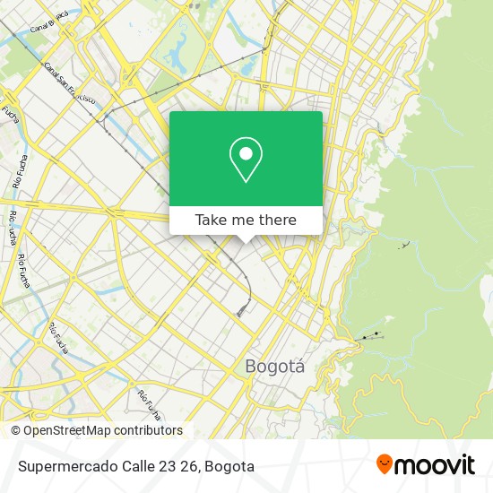 Mapa de Supermercado Calle 23 26