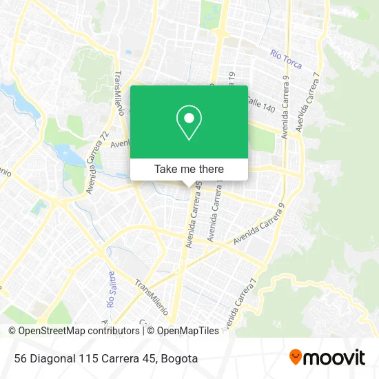 56 Diagonal 115 Carrera 45 map