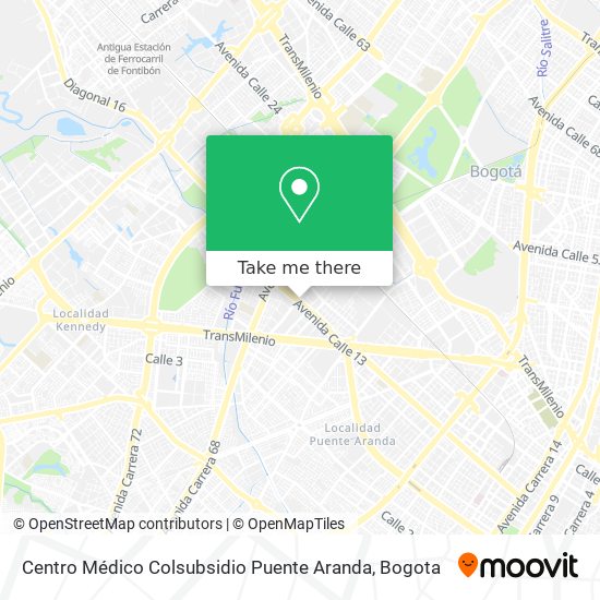 Centro Médico Colsubsidio Puente Aranda map