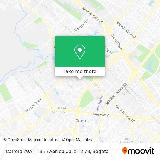 Mapa de Carrera 79A 11B / Avenida Calle 12 78