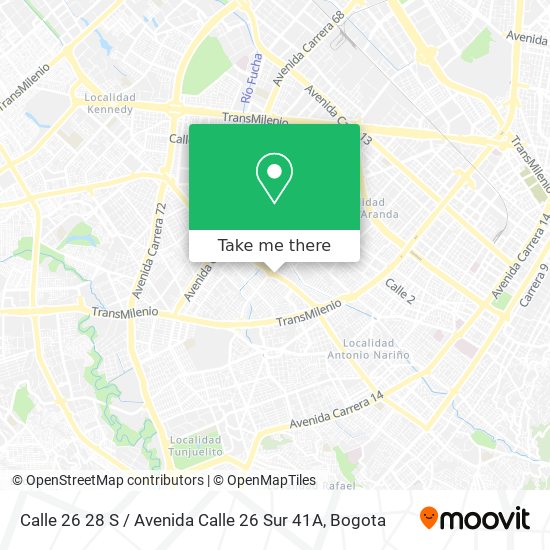 Mapa de Calle 26 28 S / Avenida Calle 26 Sur 41A