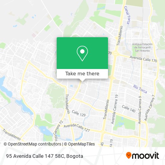 Mapa de 95 Avenida Calle 147 58C