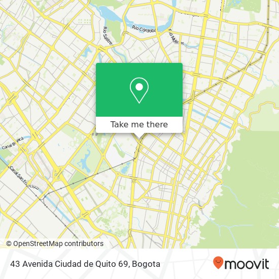 Mapa de 43 Avenida Ciudad de Quito 69