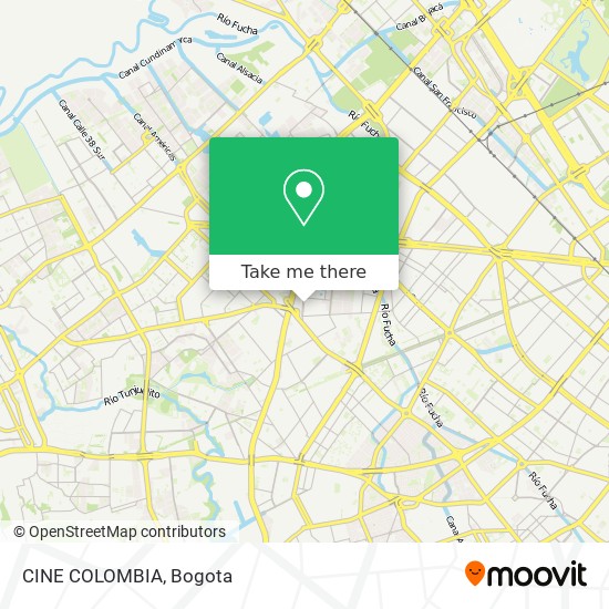 Mapa de CINE COLOMBIA