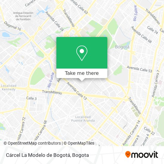 Mapa de Cárcel La Modelo de Bogotá